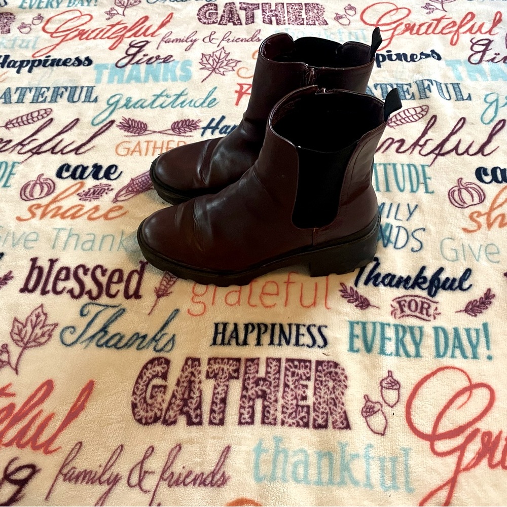 Wine Red Chelsea Boots